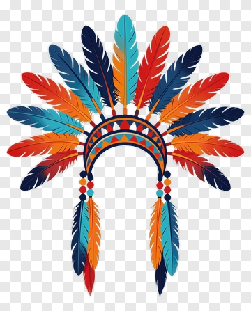 Colorful Feather Headdress PNG