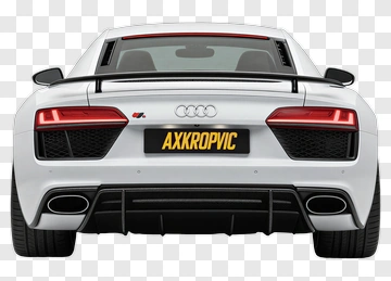 White Audi R8 Sports Car PNG