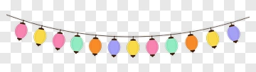 Colorful String Of Decorative Lights PNG
