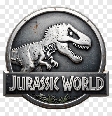 Jurassic World Logo Featuring A T-Rex PNG