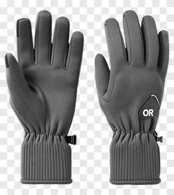 Gray Outdoor Gloves PNG