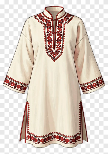 Traditional Embroidered Dress PNG