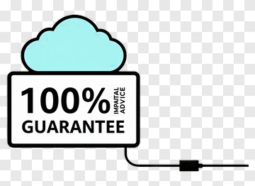Cloud With 100% Guarantee Sign PNG