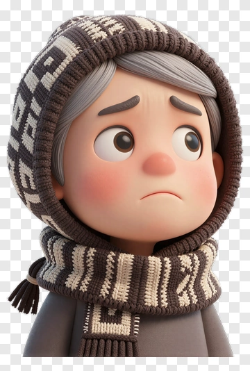 Cartoon Boy With Worried Expression PNG