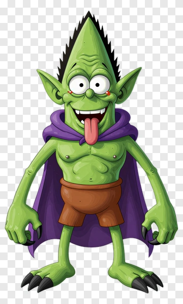 Cartoon Goblin Character PNG