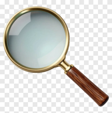 Magnifying Glass With Wooden Handle PNG