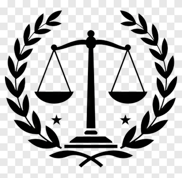 Scales Of Justice With Laurel Wreath PNG