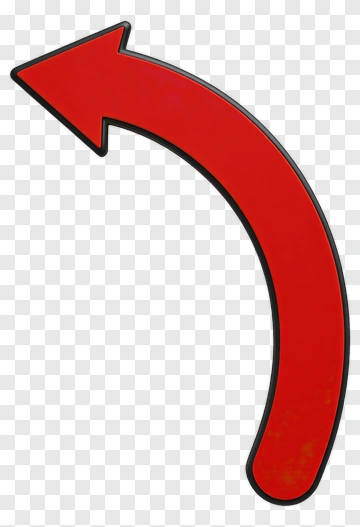 Red Curved Arrow PNG