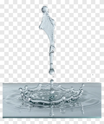 Water Droplet Splashing On Surface PNG
