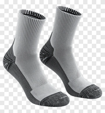 Gray And Black Athletic Socks PNG