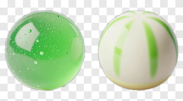 Green And White Decorative Balls PNG