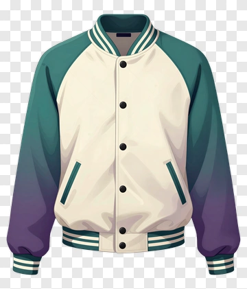 Stylish Jacket With Gradient Sleeves PNG