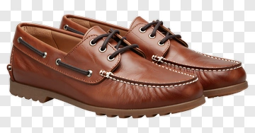 Brown Leather Boat Shoes PNG