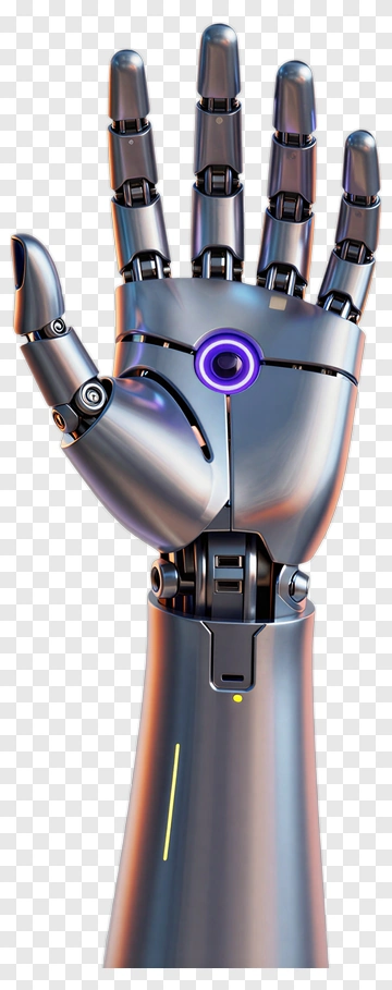 Robotic Hand With Mechanical Design PNG