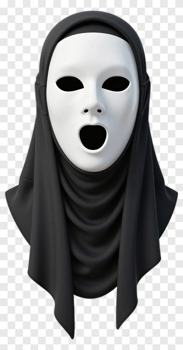 Screaming Ghost Face Mask PNG