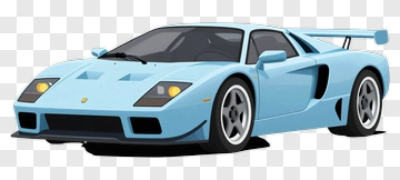 Blue Sports Car PNG