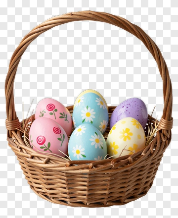 Easter Egg Basket PNG