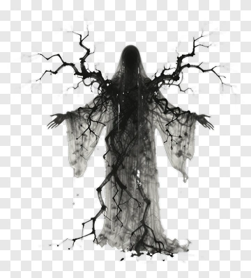 Ghost With Branches PNG