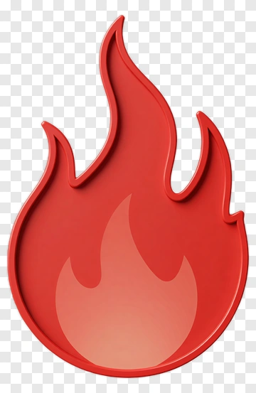 Red Flame Icon PNG