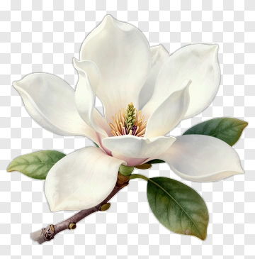 White Magnolia Flower PNG