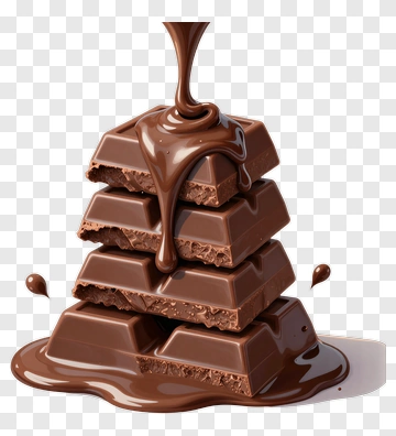 Melted Chocolate Bar Stack PNG