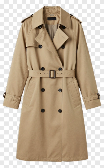 Beige Trench Coat PNG