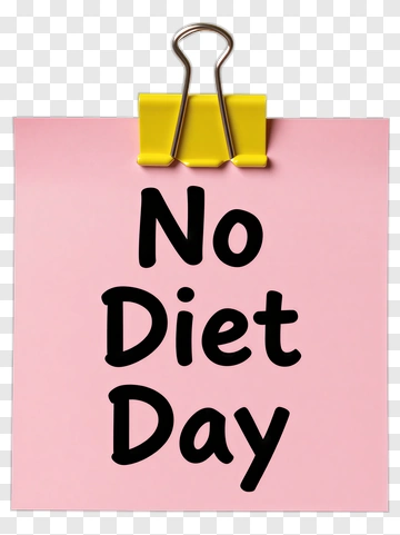 No Diet Day Note PNG