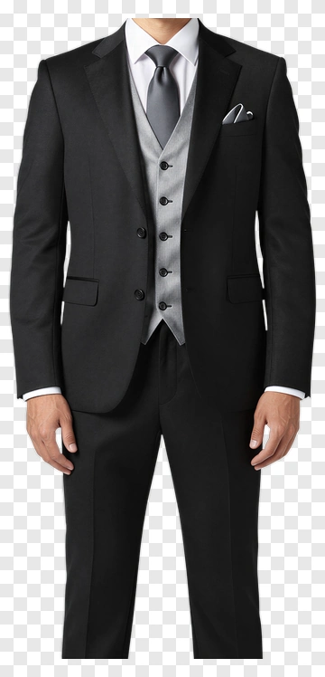 Formal Man In A Black Suit PNG