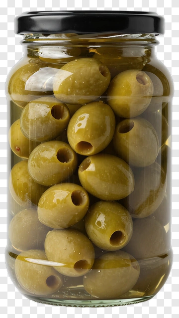 Jar Of Green Olives PNG