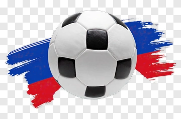 Soccer Ball With Russian Flag Background PNG