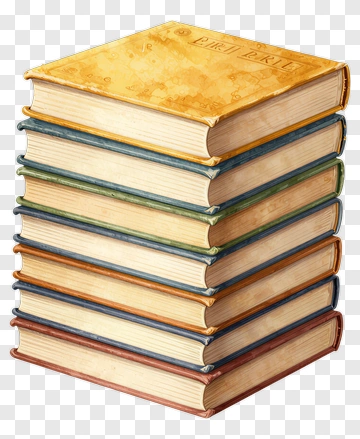 Stack Of Colorful Books PNG