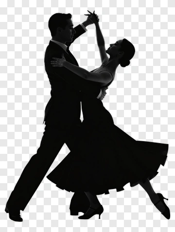 Silhouette Dance Couple PNG