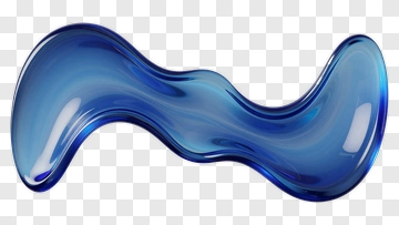 Blue Abstract Wave Shape PNG