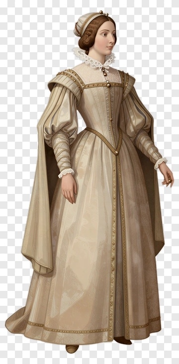Elegant Woman In Historical Dress PNG
