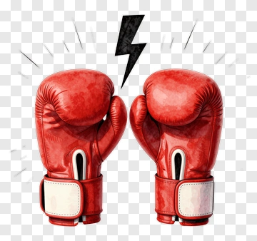 Red Boxing Gloves With Lightning PNG