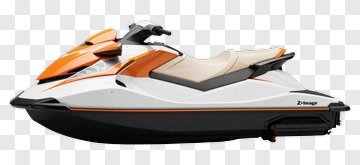 White And Orange Jet Ski PNG