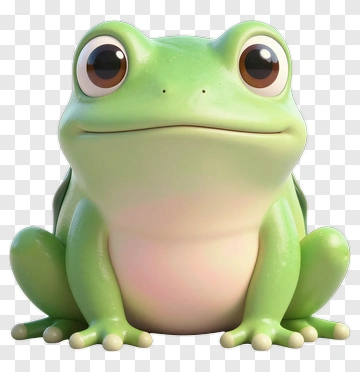 3D Cartoon Frog PNG