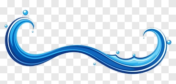 Blue Water Wave Decoration PNG