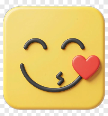 3D Smiling Emoji With Heart PNG
