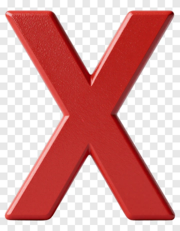 Red Letter X PNG