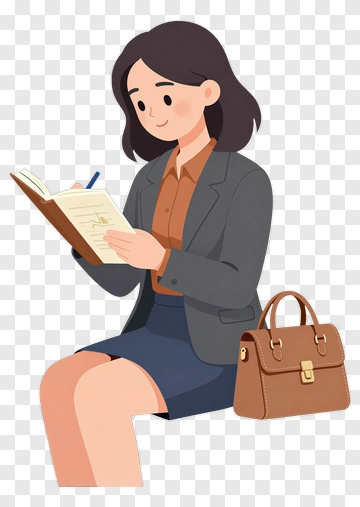 Businesswoman Writing In A Notebook PNG