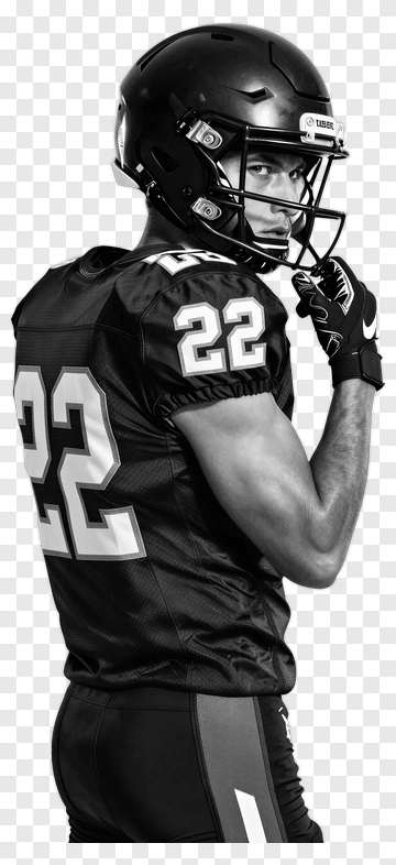 Football Player In Black Jersey With Number 22 PNG