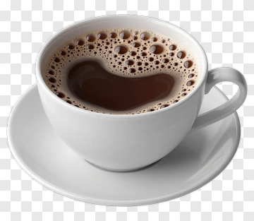 Coffee Cup With Heart-Shaped Foam PNG