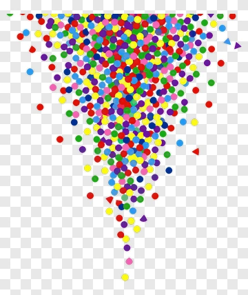 Colorful Confetti Falling PNG