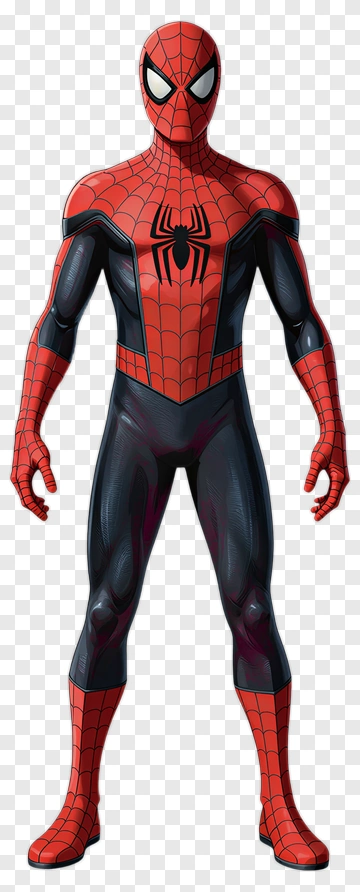 Spider-Man Character In Red And Black Costume PNG