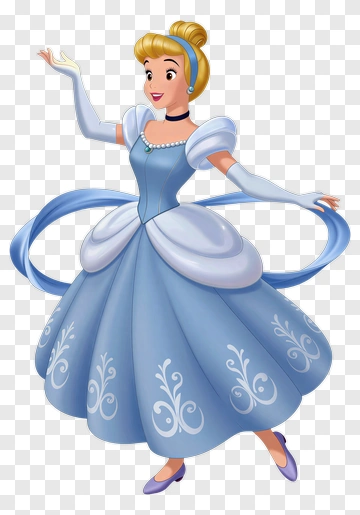 Cinderella In A Blue Dress PNG