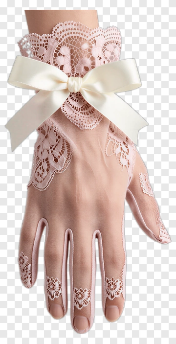 Lace Glove With Ribbon PNG