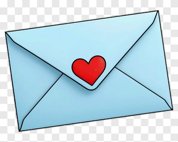 Cartoon Envelope With Heart PNG