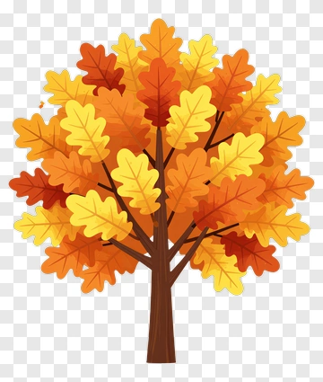Colorful Oak Tree PNG