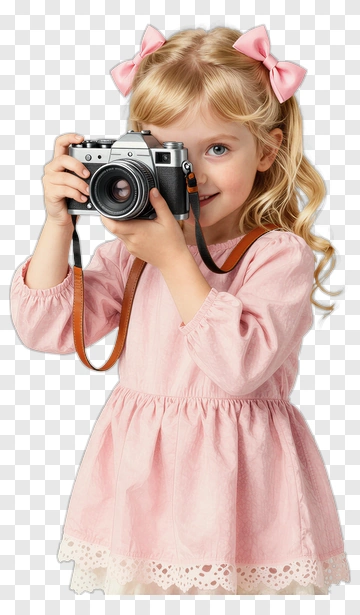 Girl Holding A Camera PNG